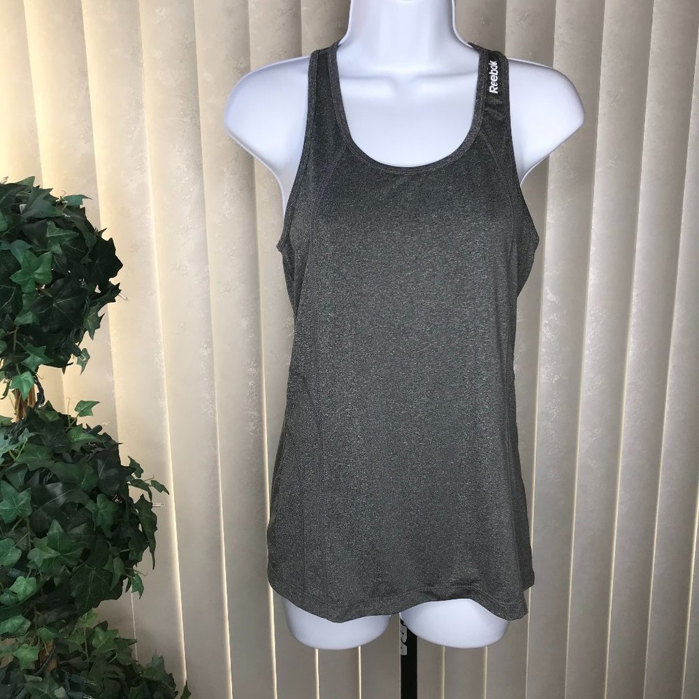 REEBOK Racerback Tank Top | Gray | Small - Picture 2 of 7